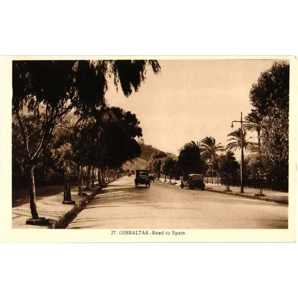 27 Gibraltar Road to Spain Postcard - Picture 1 of 2